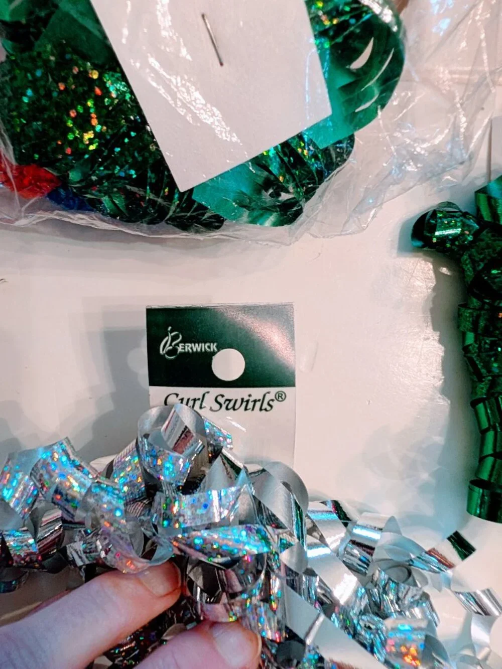 VTG Lot of Christmas Gift Wrapping Craft Supplies Bags Tissue Ribbon Bows NOS